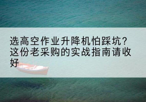 陇县高空作业升降机厂家推荐-选高空作业升降机怕踩坑？这份老采购的实战指南请收好