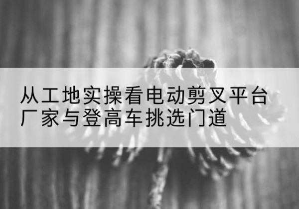 陇县电动剪叉升降平台厂家-从工地实操看电动剪叉平台厂家与登高车挑选门道